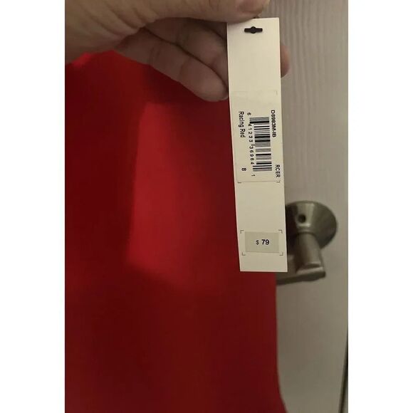 NWT Ivy + Blue Red 3/4 Victorian Sleeve Dress Size 8 - Picture 5 of 6